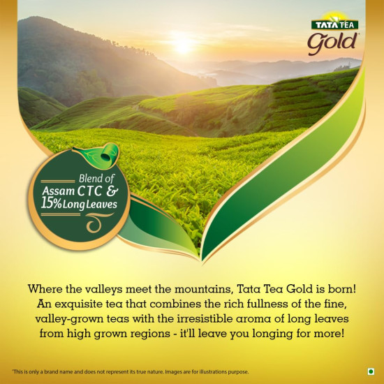 Tata Tea Gold 1kg, Premium Assam Teas With Gently Rolled Aromatic Long Loose Leaves, Rich & Aromatic Chai, Black Tea