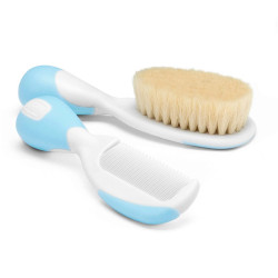 Chicco Brush And Comb- Light Blue, 2 Piece