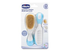 Chicco Brush And Comb- Light Blue, 2 Piece
