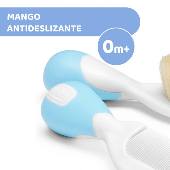 Chicco Brush And Comb- Light Blue, 2 Piece