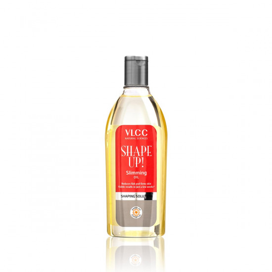 VLCC Shape Up Slimming Oil - 200ml | Fights Cellulite, and Reduces Flab | Firms Skin and Increases Skin Elasticity | With Cypress Oil, Juniper Berry Fruit Oil, and Sweet Fennel Oil.