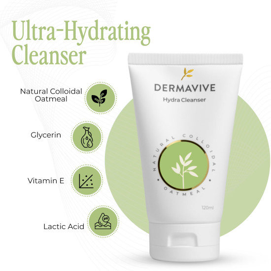 Dermavive Hydra Cleanser - 120 mL
