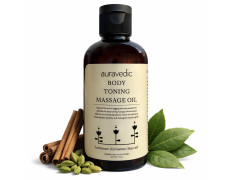 Auravedic Body Toning Body Massage Oil for full bodyy relax 200ml Body Oil for Winter Body oil after bath for daily use Body oil for glowing skin Stretch Mark Removal Massage Oill For women men