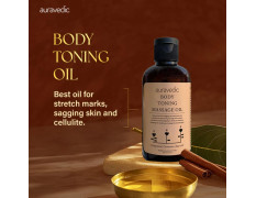 Auravedic Body Toning Body Massage Oil for full bodyy relax 200ml Body Oil for Winter Body oil after bath for daily use Body oil for glowing skin Stretch Mark Removal Massage Oill For women men
