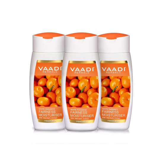 Vaadi Herbals Fairness Moisturiser with Mandarin Extract, 110ml x 3