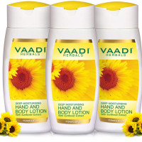 Vaadi Herbals Hand and Body Lotion with Sunflower Extract, 110ml x 3