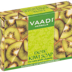 Vaadi Herbals Super Value Exotic Kiwi Soap with Green Apple Extract, 75gms x 6
