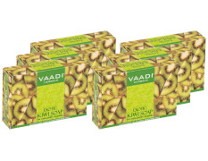 Vaadi Herbals Super Value Exotic Kiwi Soap with Green Apple Extract, 75gms x 6