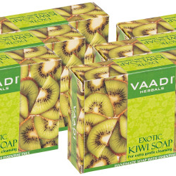 Vaadi Herbals Super Value Exotic Kiwi Soap with Green Apple Extract, 75gms x 6