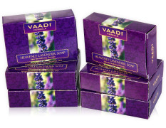 Vaadi Herbals Super Value Heavenly Lavender Soap with Rosemary Extract, 75gms x 6