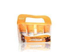 VLCC Pedicure - Manicure Hand & Foot Kit - 150g + 60ml | Remove Dirt, Impurities & Dead Skin Cells | Softens and Nourishes Hand and Feet | Combo of Oil, Cleanser, Scrub, Cream, Anti tan pack.