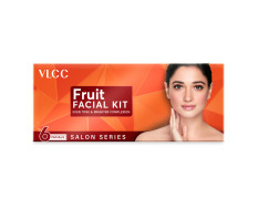 VLCC Salon Series Fruit Facial Kit - ( 6 Facials ) - 300 g | At Home Fruit Facial | Tightens Skin, Lightens Dark Spots & Brightens Skin Tone | Papaya, Cucumber, Peach, Orange & Green Apple.