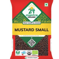 24 Mantra Organic Mustard Seeds Small/Sarson k beenj/Ava Ginjalu - 100gms | Pack of 1 | Chemical Free & Pesticides Free | Unadulterated | Rich Flavour | Minimally Processed