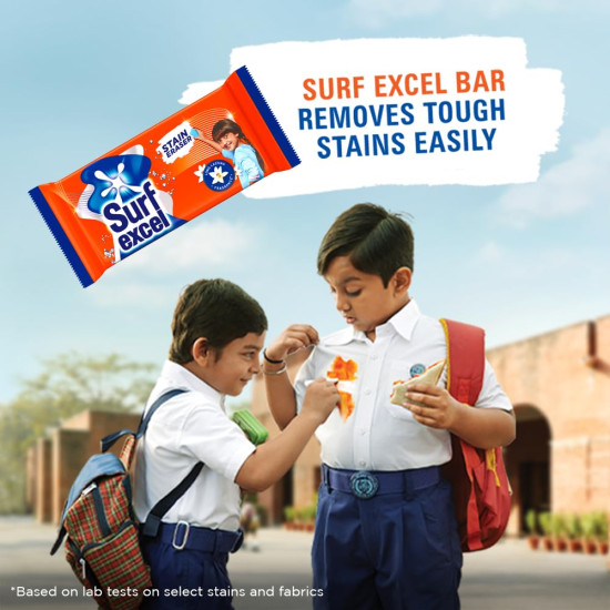 Surf Excel Detergent Bar|| Laundry Detergent Bar For Clothes|| Removes Tough Stains|| 4x200 g