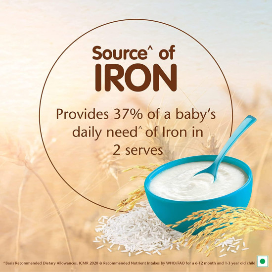 Nestle Cerelac Baby Cereal with Milk , Rice ,Stage 1, From 6 to 24 Months , Source of Iron & Protein , 300g