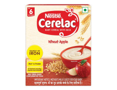 Nestle Cerelac Baby Cereal with Milk , Wheat Apple ,Stage 1, From 6 to 24 Months , Source of Iron & Protein , 300g