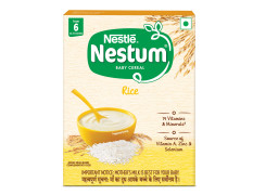 NESTUM Baby Cereal – From 6 to 12 months, Rice, 300g Bag-in-Box Pack