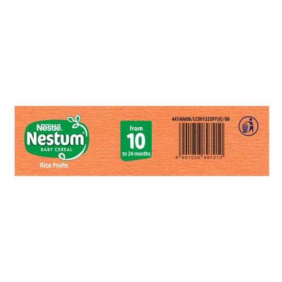 Nestle Nestum Baby Cereal - Rice Fruits (From 10 to 24 months) - Bag-in-Box Pack, 300g