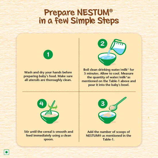 Nestle Nestum Baby Cereal - Rice Fruits (From 10 to 24 months) - Bag-in-Box Pack, 300g