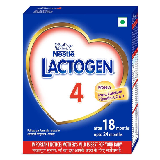 Lactogen Nestlé Lactogen 4 Follow-Up Formula Powder - After 18 Months Upto 24 Months, Stage 4, 400G Bag-In-Box Pack, Infant