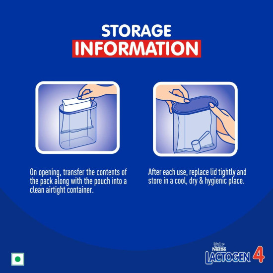 Lactogen Nestlé Lactogen 4 Follow-Up Formula Powder - After 18 Months Upto 24 Months, Stage 4, 400G Bag-In-Box Pack, Infant