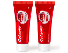 Colgate Visible White Toothpaste 200g (100g x Pack of 2) Teeth Whitening Starts in 1 week, Safe on Enamel, Stain Removal and Minty Flavour for Fresh Breath