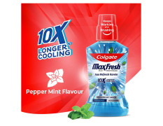Colgate Maxfresh Plax Antibacterial Mouthwash, 24/7 Fresh Breath - 500ml, (Pepper Mint)