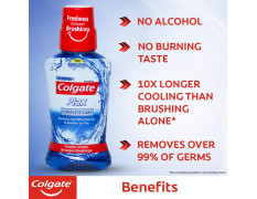 Colgate Plax Antibacterial Mouthwash, 24/7 Fresh Breath, Liquid - Pack Of 250Ml, (Complete Care)