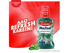 Colgate Plax Antibacterial Mouthwash, 24/7 Fresh Breath - Pack of 250ml, (Fresh Mint)