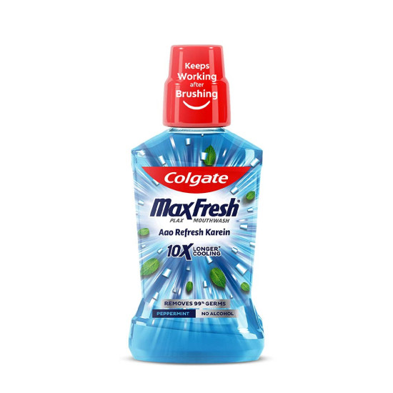 Colgate Plax Peppermint Fresh Mouthwash,Liquid  Pack Of 250 Ml