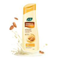 Joy Honey & Almonds Advanced Nourishing Lightweight Summer Body Lotion 300ml With Shea Butter For Summers | Natural Sunscreen Filters | Suitable for Normal to Dry Skin