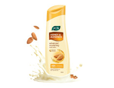 Joy Honey & Almonds Advanced Nourishing Lightweight Summer Body Lotion 300ml With Shea Butter For Summers | Natural Sunscreen Filters | Suitable for Normal to Dry Skin