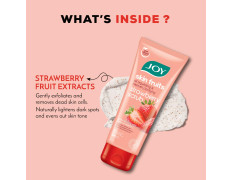 Joy Strawberry Face & Body Scrub for Blackhead Removal & Oil Control - 200gm | Exfoliating Scrub with Vitamin C, Controls Excess Oil & Removes Blemishes | 100% Vegan & Gentle on Skin