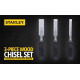 STANLEY 16-089 3-Piece Wood Chisel Set with Anti-Rust Properties for Shaping & Cutting Wood Surfaces - 1/2x7 3/4,3/4x7 3/4,1x7 3/4, GREY & BLACK (Made in Singapore)