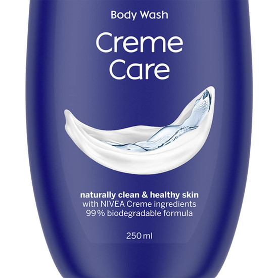 NIVEA Crème Care 250ml Body Wash| Shower Gel For Soft Skin| Elements and unique scent of Nivea Crème|Clean, Healthy & Moisturized Skin