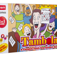 Funskool Kid Games,Tambola 2 in 1 Game, A Complete Family Entertainment Game, Reusable Tickets, 2+ Players,Ages 7 and Above,