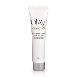 Olay Age Protect |with Salicylic Acid, Aloe Vera Extract, BHA |Stimulates skin's renewal process, gives radiant, younger looking skin |Suitable for Normal, Dry, Oily & Combination skin |18 gm