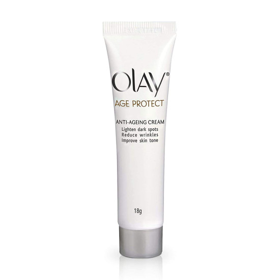 Olay Age Protect |with Salicylic Acid, Aloe Vera Extract, BHA |Stimulates skin's renewal process, gives radiant, younger looking skin |Suitable for Normal, Dry, Oily & Combination skin |18 gm