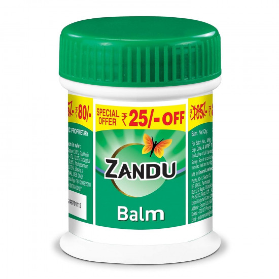 Zandu Balm, 25ml, Ayurvedic balm for effective relief from Headache, Body Pain, Sprain and Cold
