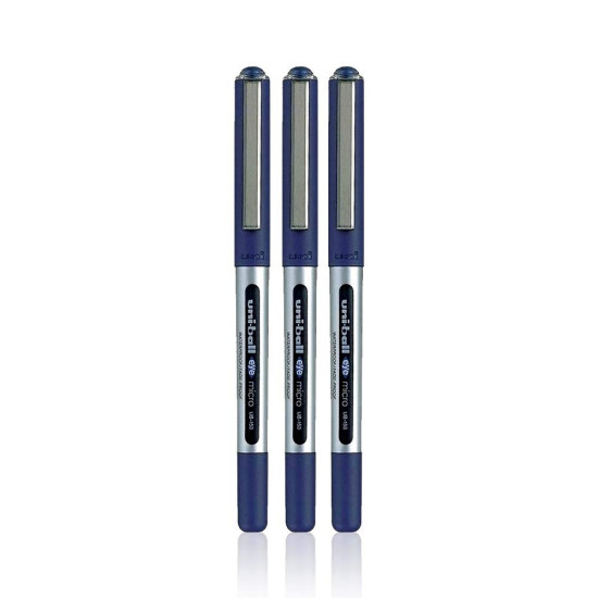 uni-ball Eye UB150 0.5mm Roller Ball Pen | Blue Ink, Pack of 3