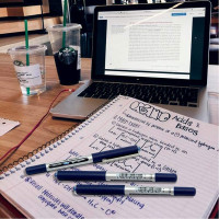 uni-ball Eye UB150 0.5mm Roller Ball Pen | Blue Ink, Pack of 3