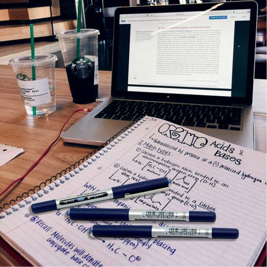 uni-ball Eye UB150 0.5mm Roller Ball Pen | Blue Ink, Pack of 3