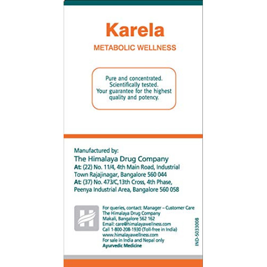 Himalaya Himalaya Wellness Pure Herbs Karela Metabolic Wellness - 60 Tablets, White