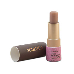 SoulTree Ayurvedic Lip Balm - Lotus and Kokum Butter | Heal & Moisturise Lips | Natural Lip Care for Soft, Nourished Lips with Soothing Lotus and Kokum Butter-3.5gm