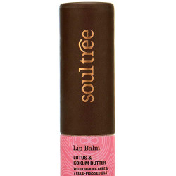 SoulTree Ayurvedic Lip Balm - Lotus and Kokum Butter | Heal & Moisturise Lips | Natural Lip Care for Soft, Nourished Lips with Soothing Lotus and Kokum Butter-3.5gm