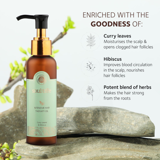 SoulTree Nourishing Hair Oil with Methika, Bhringraj & Virgin Coconut Hair Oil | Suitable for All Hair Types | 120ml SoulTree Nourishing Hair Oil with Methika, Bhringraj & Virgin Coconut Hair Oil | Suitable for All Hair Types | 120ml