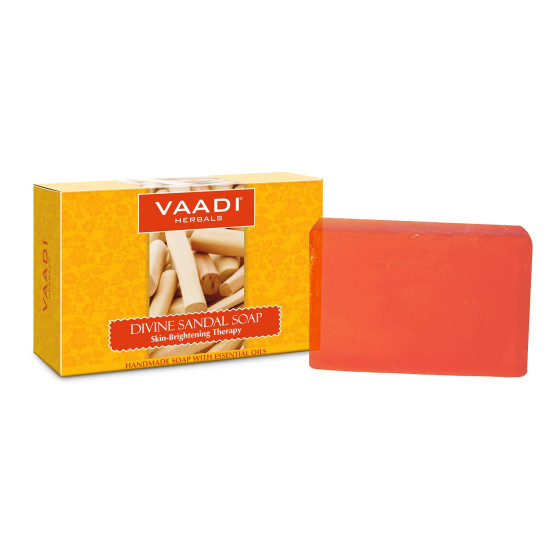 Vaadi Herbals Divine Sandal Soap with Saffron and Turmeric, 75g