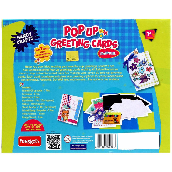 Funskool Handycrafts Pop up Greeting Cards , DIY Greeting Cards , Make Your own 3D Greeting Cards , 7 Years +