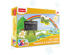 Funskool - Play & Learn-Animals & Their Babies,Educational,25 Pieces,Puzzle,for 4 Year Old Kids and Above,Toy