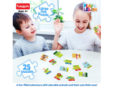 Funskool - Play & Learn-Animals & Their Babies,Educational,25 Pieces,Puzzle,for 4 Year Old Kids and Above,Toy